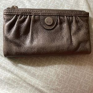 Fossil Silver Leather Wallet